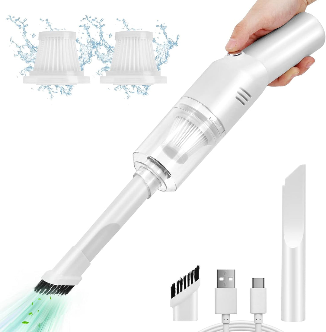 suloea Handstaubsauger Auto Handstaubsauger Kabellos,Akku Auto Staubsauger Stark USB-C Aufladbar,Tra