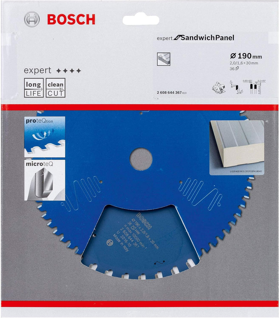Bosch Professional Kreissägeblatt Expert for Sandwich Panel 210 mm 2,4/2.0x 30 mm, 36 Zähne, Zubehör