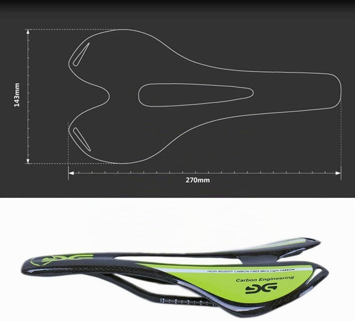 ESEN SP Superlight MTB/Rennrad Voll Carbon Hohl Sattel 3k matt/glänzend glossy green, glossy green