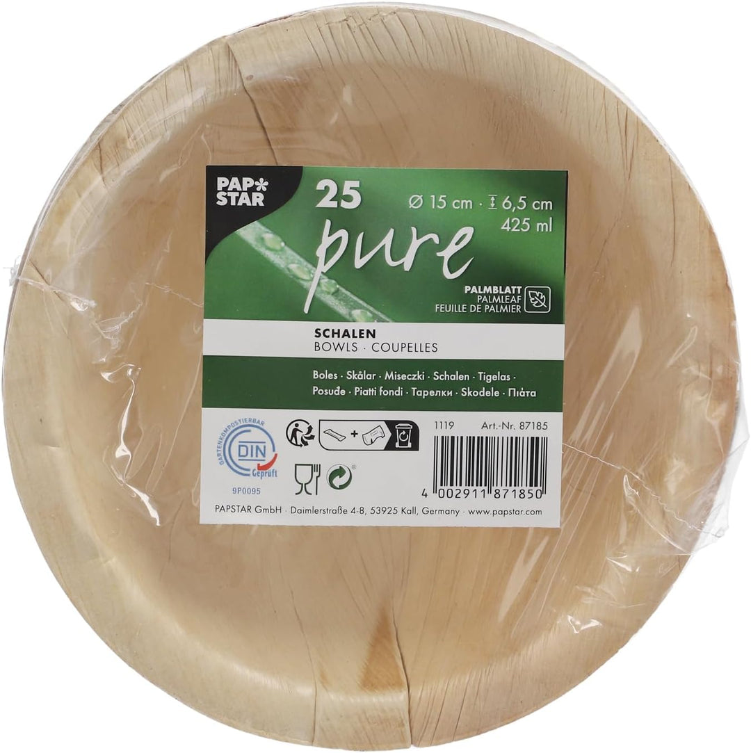 PAPSTAR Palmblatt-Schale"pure" rund 425 ml