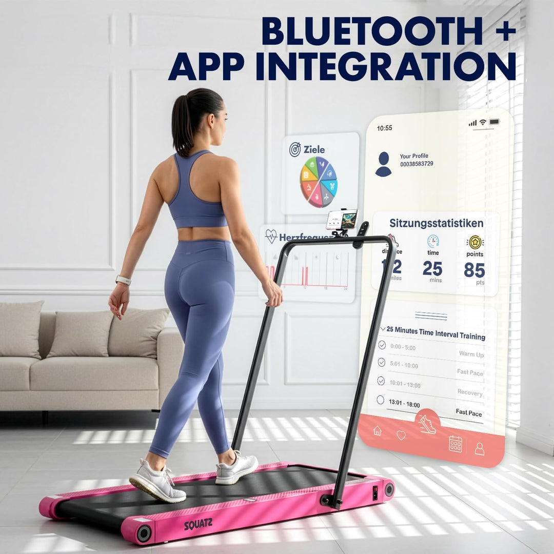 SQUATZ Walking Pad Laufband mit Vibrationsplatte, klappbares Laufband für Zuhause und Home Office, F