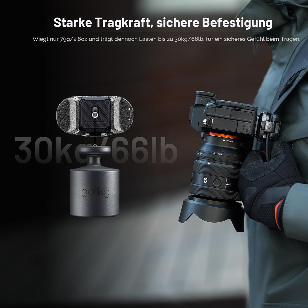 PGYTECH Beetle Kamera Clip V2 (Nur Clip) mit Platte Schnellwechselsystem für Sony, Nikon, Fuji, DSLR