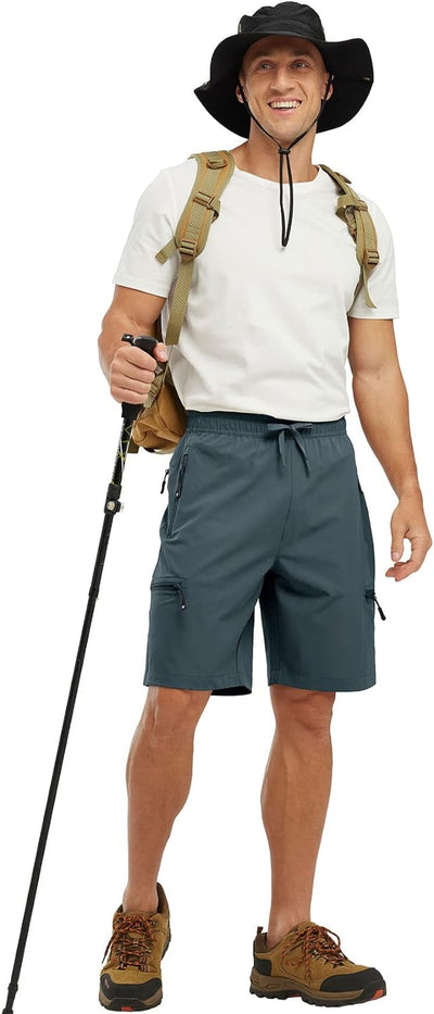 YSENTO Herren Kurze Wanderhose Leichte Sommer Kurze Outdoor Cargohose Schnelltrocknend Kurze Trekkin