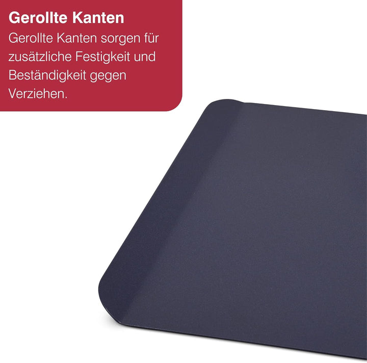 Zyliss E980192 Back- und Plätzchenblech, Antihaftbeschichtung, Carbonstahl, Dunkelblau, Kuchenblech/