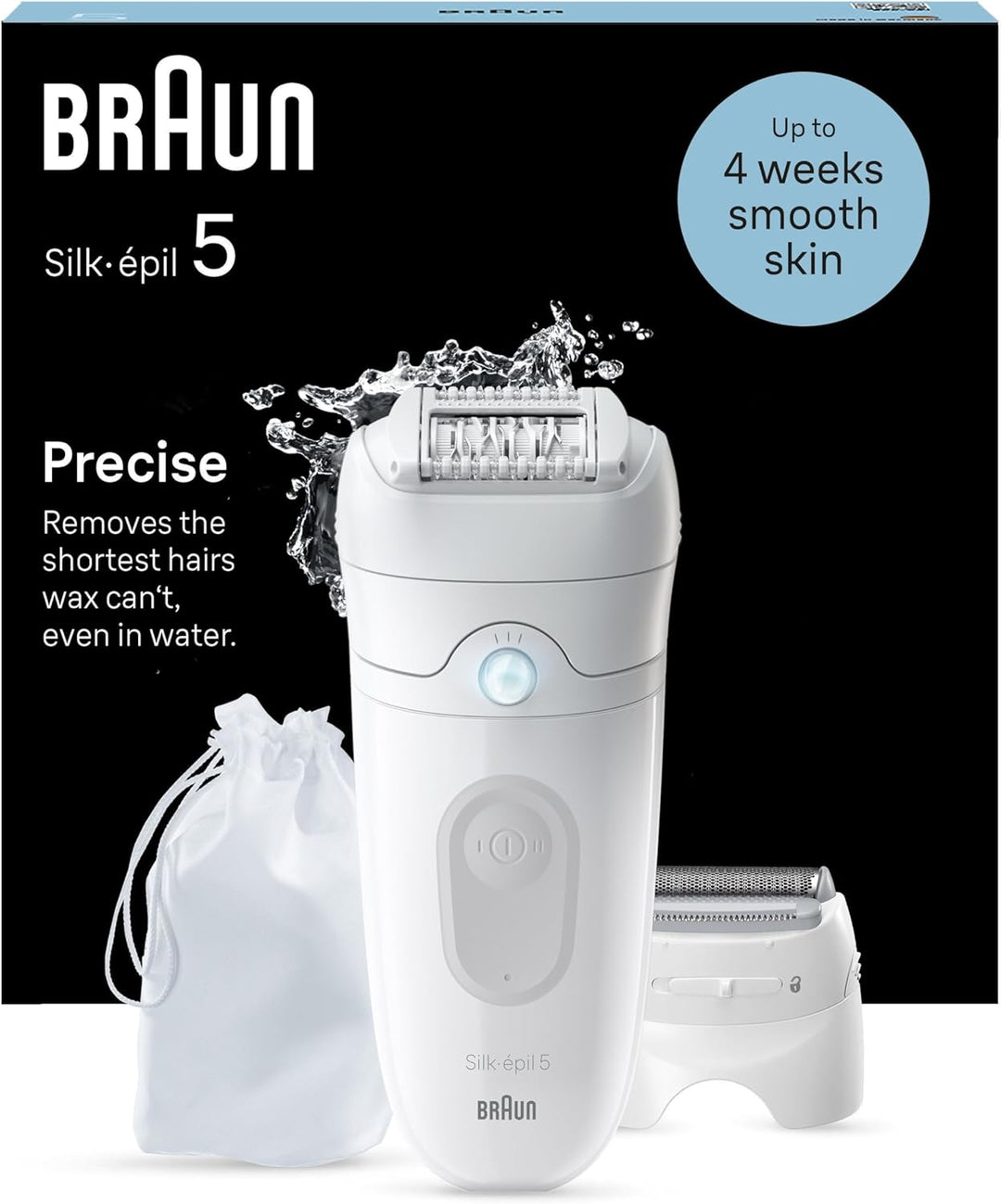 Braun Silk-épil 5 Epilierer & Damenrasierer, Elektrischer Trocken- und Nassrasierer für Frauen, für