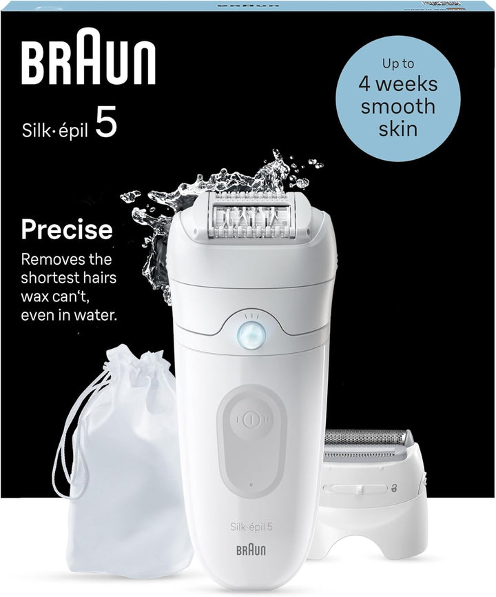 Braun Silk-épil 5 Epilierer & Damenrasierer, Elektrischer Trocken- und Nassrasierer für Frauen, für