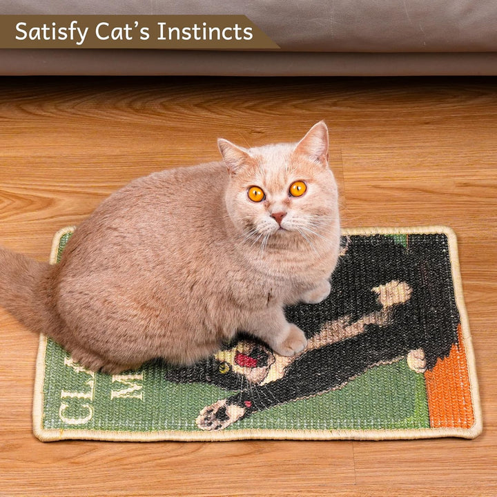 SOLDAY Kratzmatte Katze für Boden, Wand, Teppich, Couchmöbel, 56x33 cm Anti-Kratzer Möbel Schutz, Kr