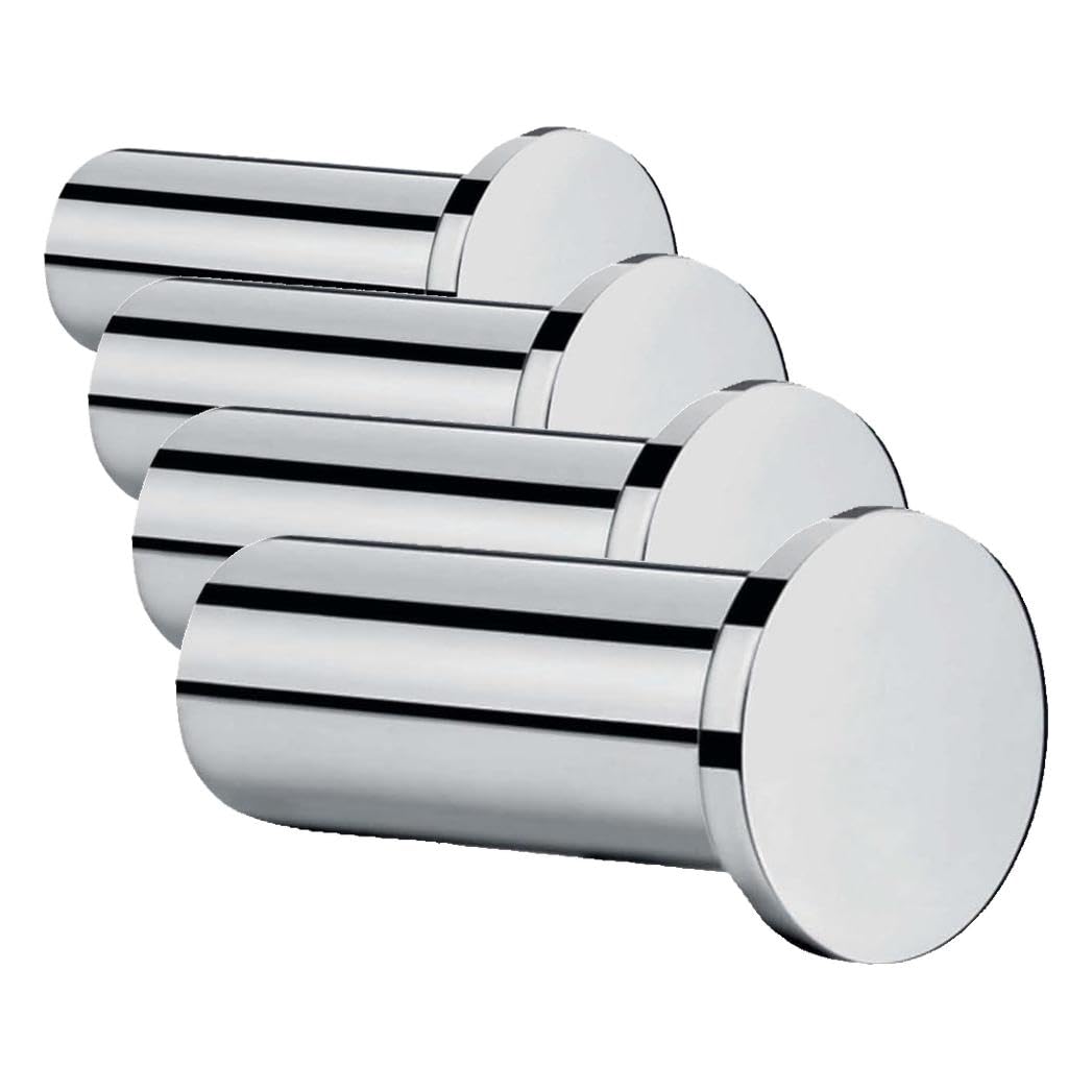 hansgrohe Logis Universal Handtuchhalter (Einzelhaken, Badzubehör) Chrom, 4er Pack Einzelhaken, 4er