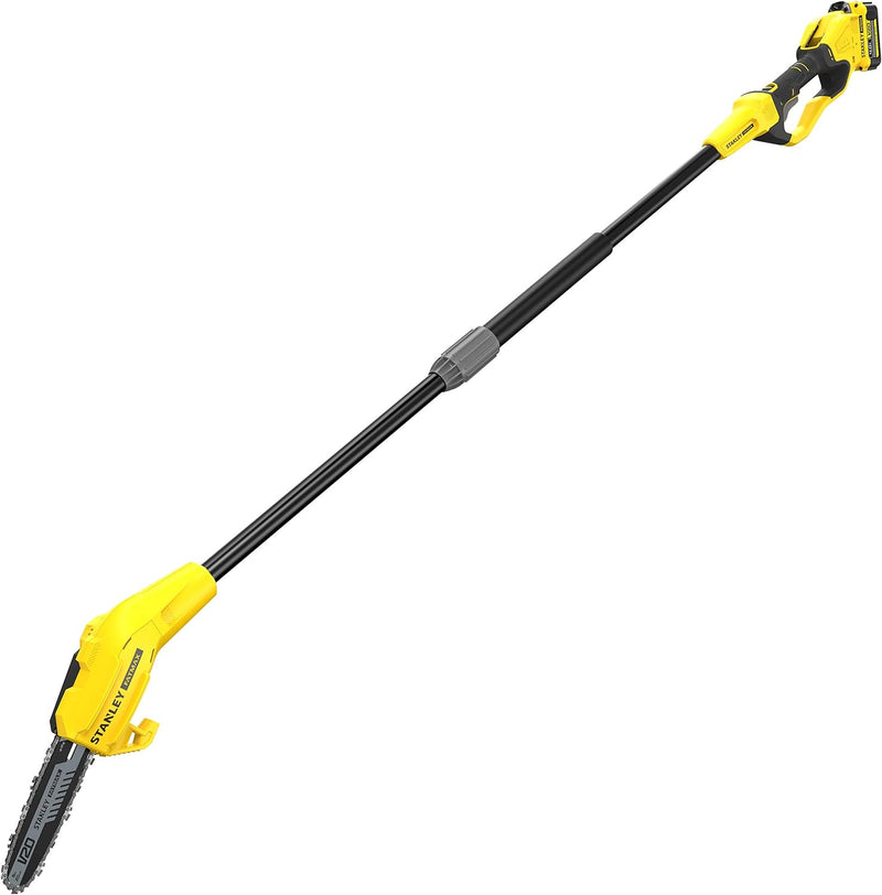 STANLEY FATMAX SFMCPS620M1-QW Lithium-Akku-Kettensäge für Baumschnitt, Länge Stange und Schnittkapaz