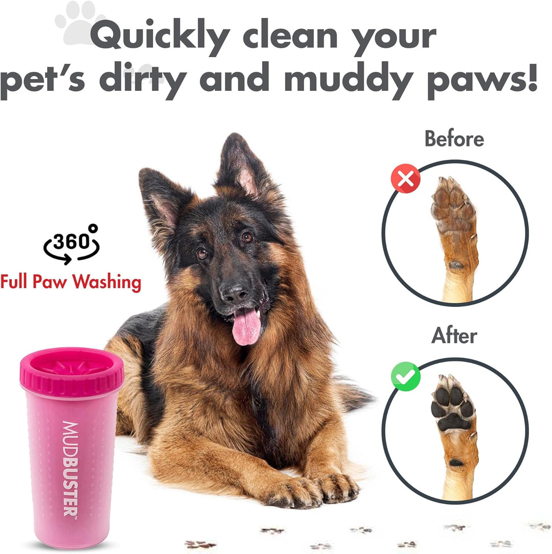 Dexas MudBuster tragbarer Hundepfotenreiniger, Grösse L, pink (PW720233) Pink Large, Pink Large