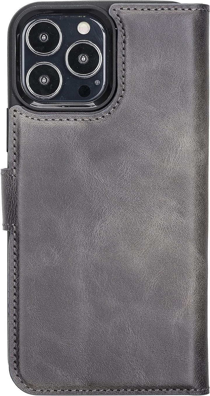 Solo Pelle Lederhülle kompatibel für iPhone 13 Pro Max in 6.7 Zoll abnehmbare Hülle (2in1) inkl. Kar