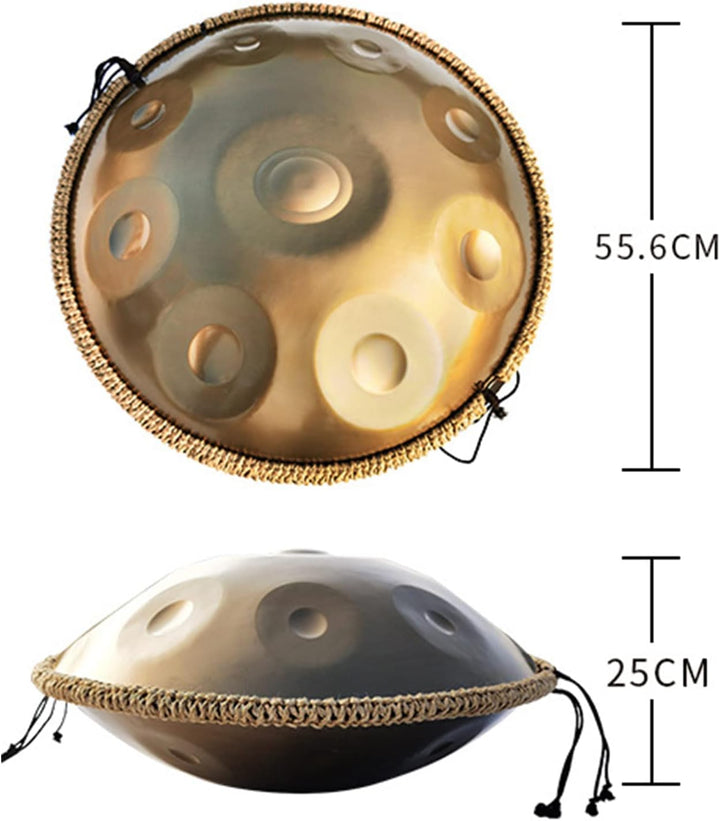 9 10 12 Noten Handpan Drum Instrument, Handpan Drum In D Minor, 432 Hz Stahlhandtrommel Mit Soft Han