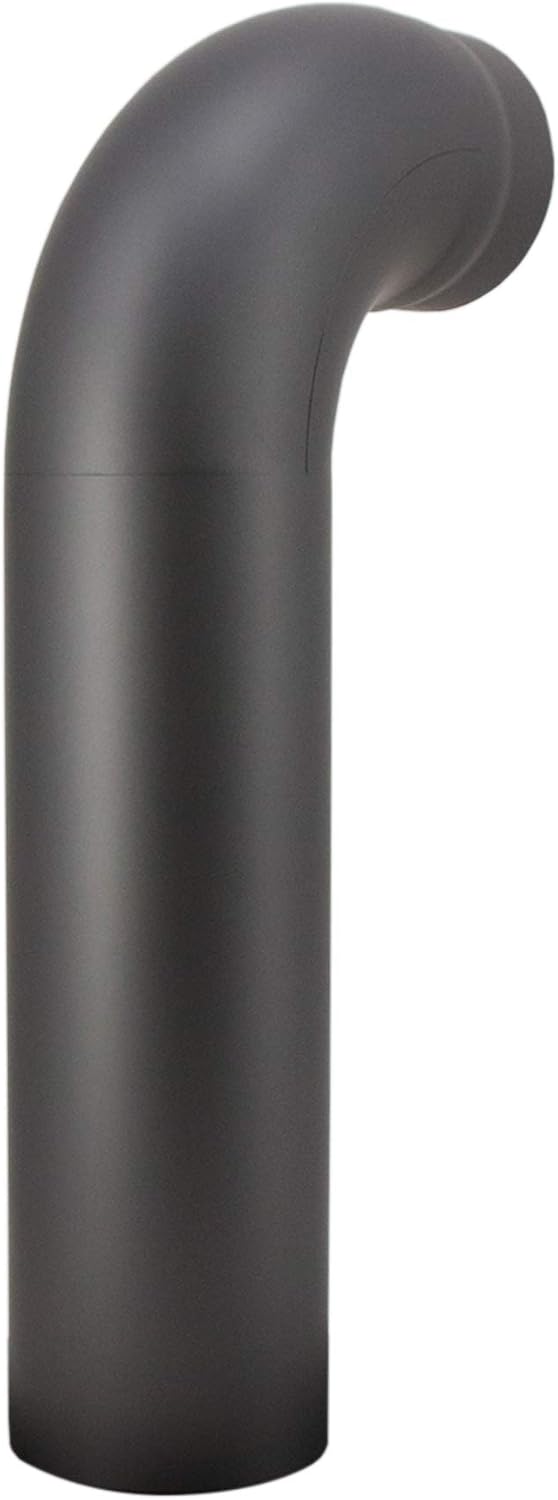 LANZZAS Ofenrohr Set 90° Grad gezogen kurz mit Tür, im Durchmesser, DN Ø 150 mm, Farbe: gussgrau - w