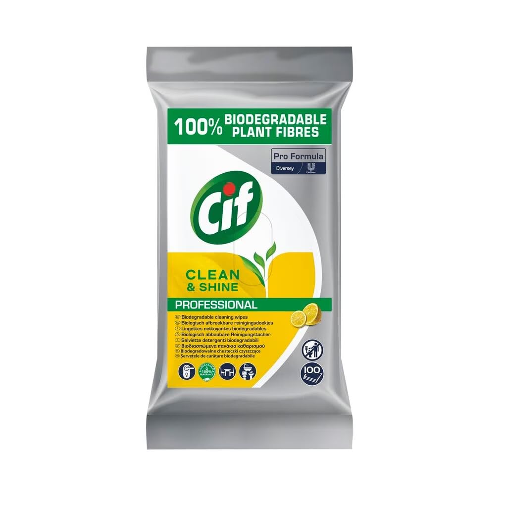 Cif Professional Reinigunstücher Clean & Shine - Biologisch abbaubare Mehrzweck-Reinigungstücher - 4
