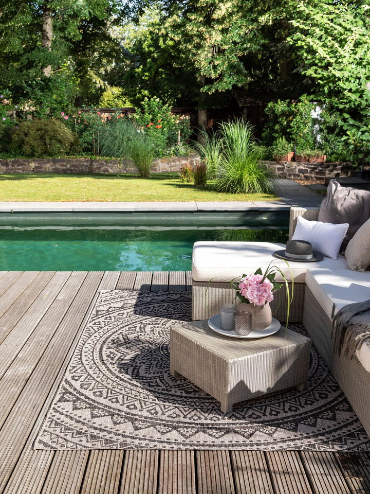 benuta Nest Teppich Cleo - Kunstfaser - Outdoor geeignet - Rechteckig & im Style: Geometrisch, Ethno