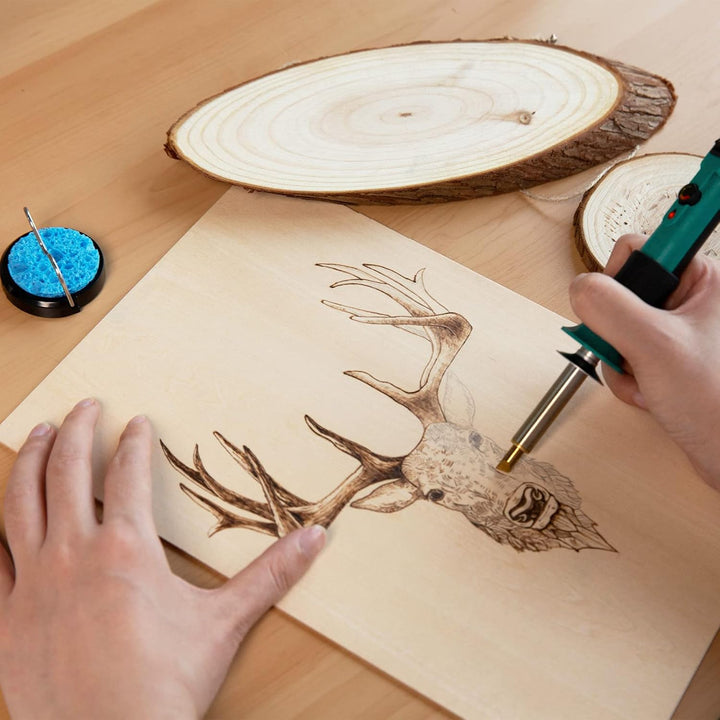 YIHUA 930-IV brandmalerei lötkolben set, holz brennkolben set Temperatur Einstellbar mit 10 Pyrograf
