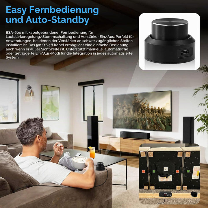Douk Audio BSA-600 230W Stereo/Mono Brücken Bass Shaker Verstärker, Subwoofer Power Amplifier für Tr