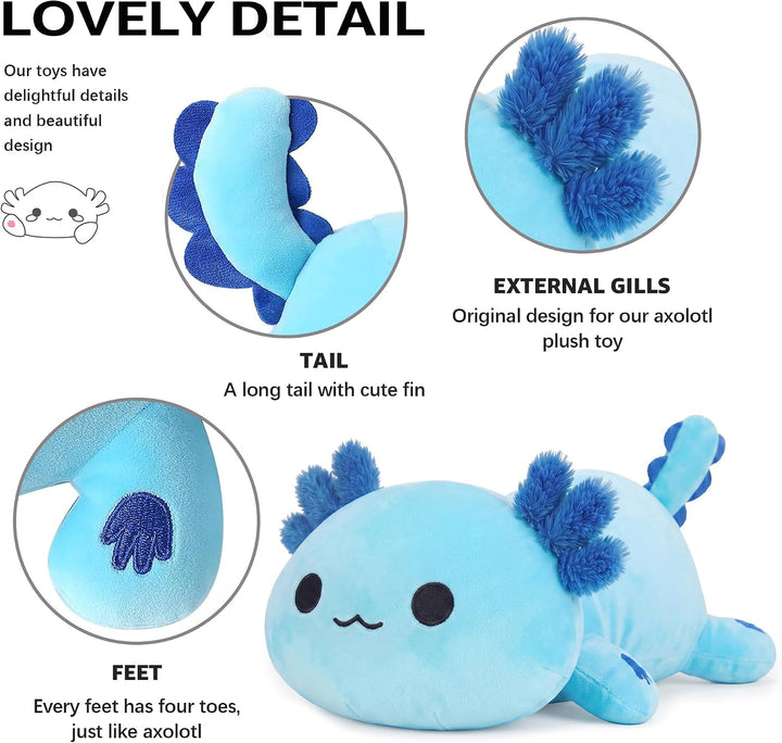 shownicer Plüschtier Axolotl Kuscheltier Stofftier Kawaii Axolotl Plüsch Kissen Spielzeug Geschenk f