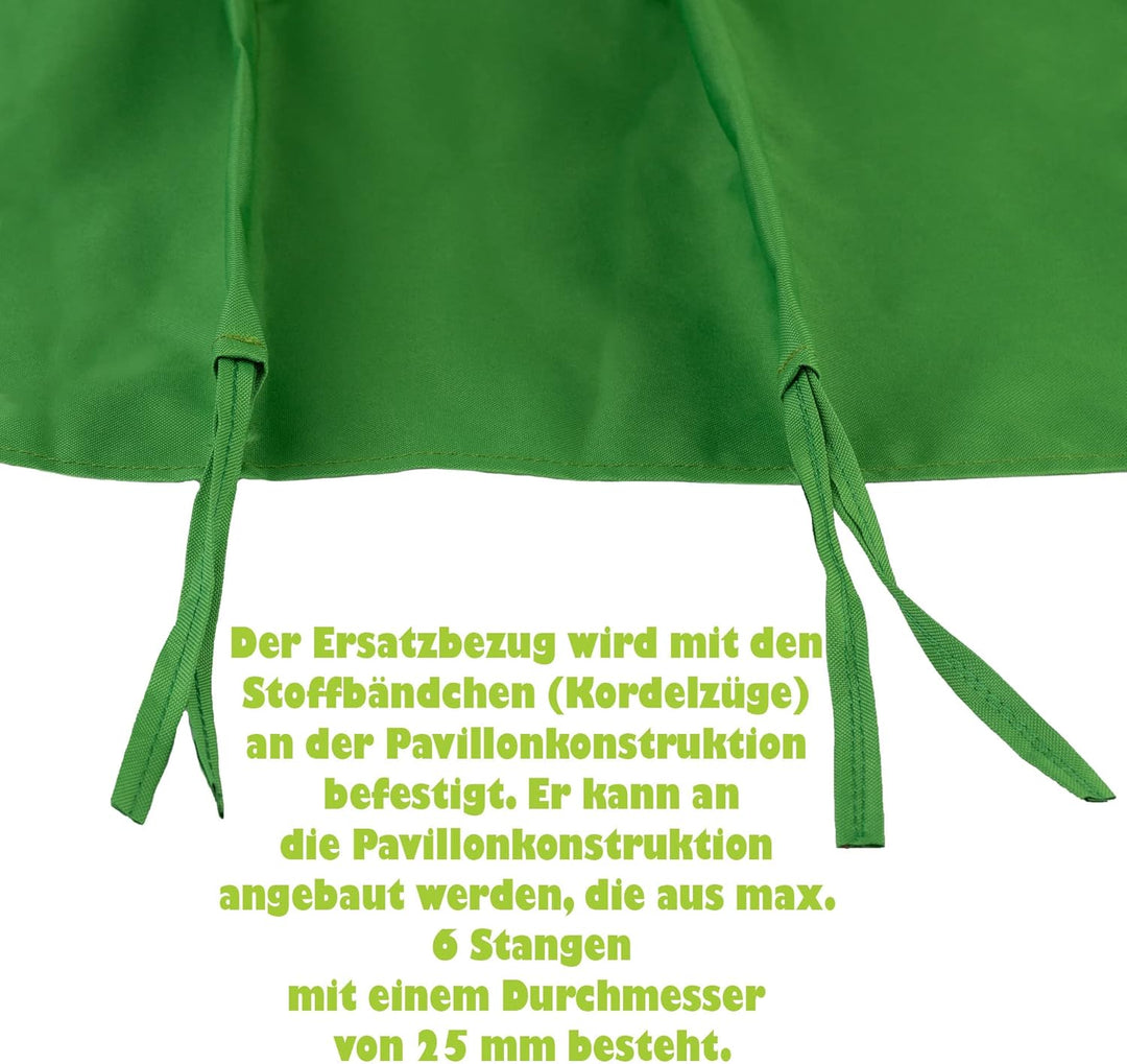 SILUK freigarten.de Ersatzdach für Pavillon 3x3 Meter Wasserdicht Terrassenüberdachung mit Schiebeda