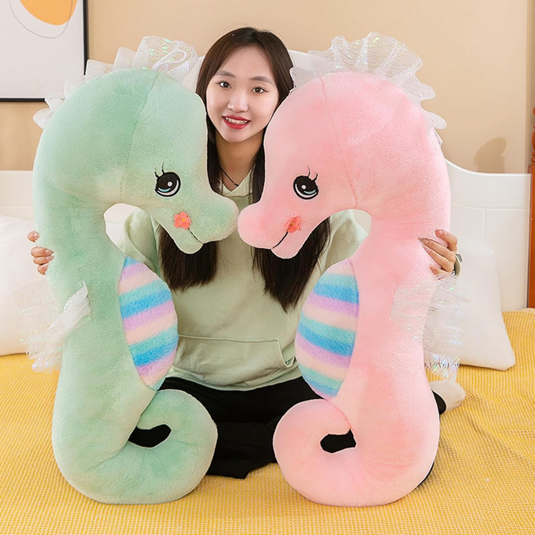 Seepferdchen Kuscheltier Süsse Seepferdchen Plüschtier Stofftier, Weiches Seepferdchen Kissen Gesche