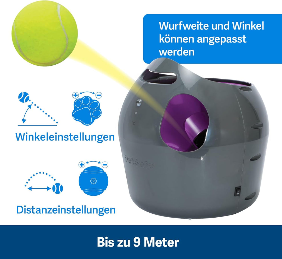 PetSafe Automatisches Hundespielzeug, interaktiver Tennisballwerfer für Hunde, wasserdicht, 1 Stück
