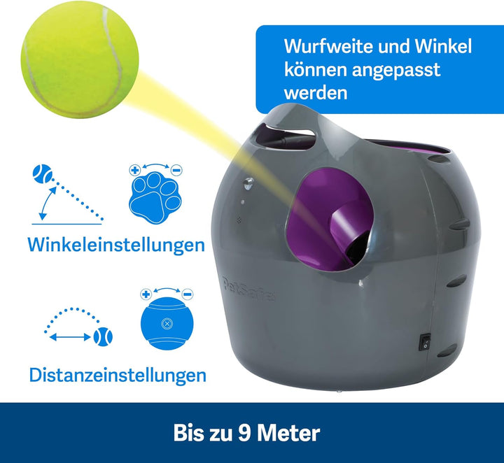 PetSafe Automatisches Hundespielzeug, interaktiver Tennisballwerfer für Hunde, wasserdicht, 1 Stück