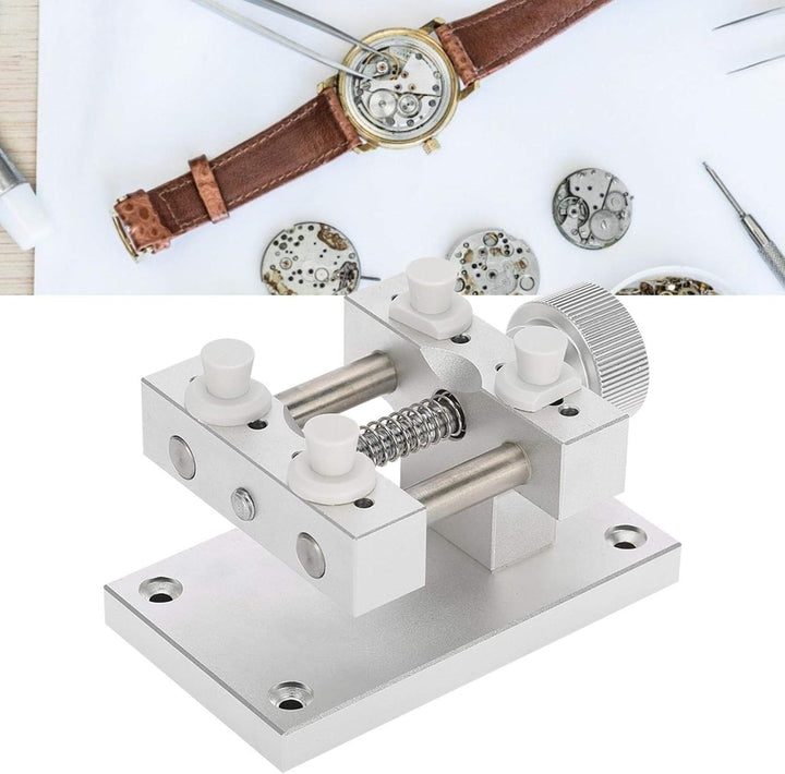 Metall verstellbarer Uhrengehäuse-Halter Uhrenarmband-Entferner-Basis-Bewegungs-Reparatur-Werkzeug[0