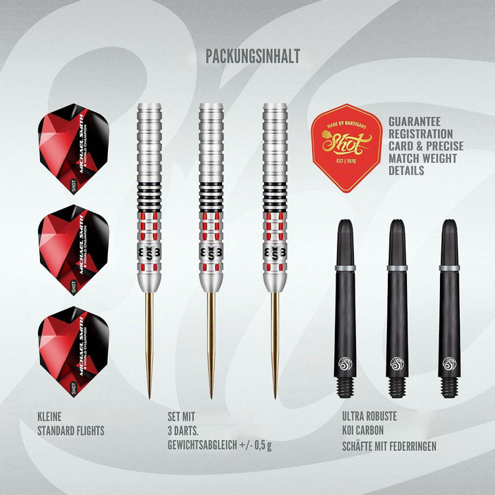 Shot! Steel Darts Michael Smith Bully Boy Achieve Matchdart 90% Tungsten Steeltip Darts Steeldart Ho
