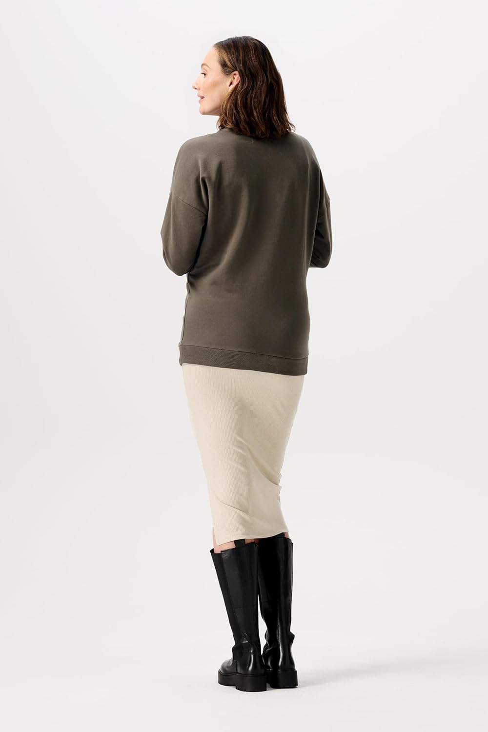 Noppies Damen Vija Rib Skirt OTB Rock M Light Sand - N147, M Light Sand - N147