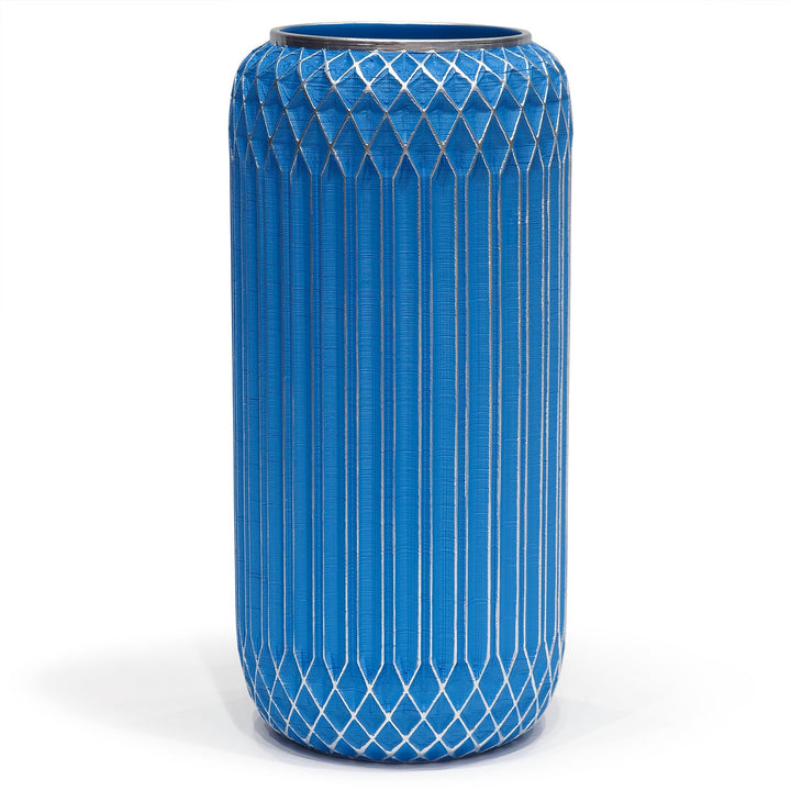 Suanti Dekorative Blumenvase (28 cm), Gross Blau Moderne Vase, Einzigartigen Formen Vase, Für Home O