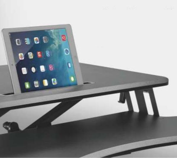 UPdesk Cross Large - Schreibtischaufsatz höhenverstellbar für Laptop & PC - Schreibtischerhöhung - S