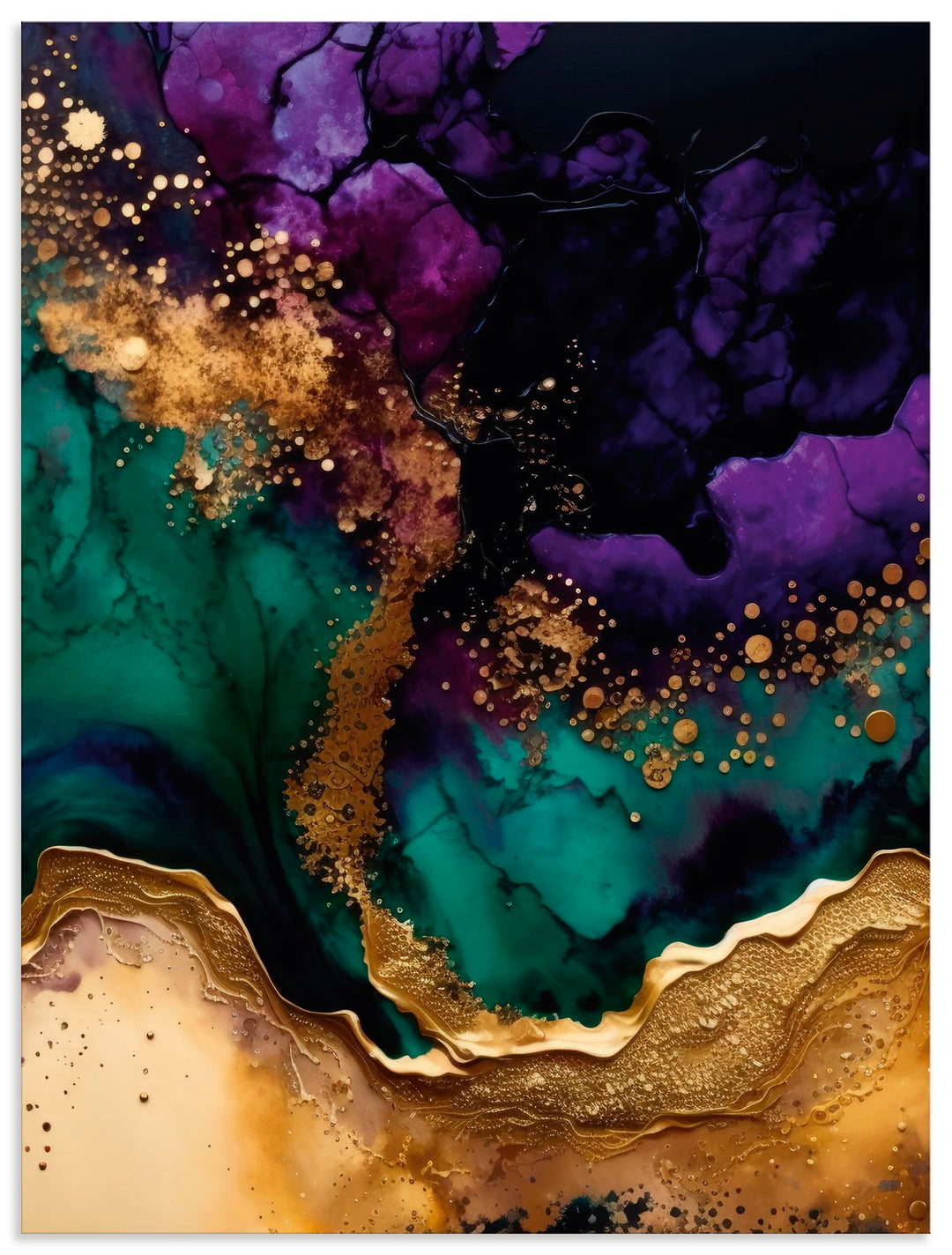 ARTland Wandbild Alu Verbundplatte für Innen &amp; Outdoor Bild 30x40 cm Abstrakte Deko Modern Liquid Ma