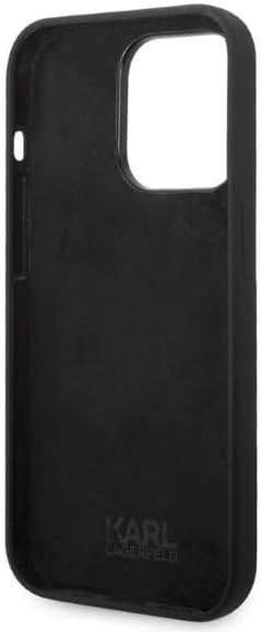 KARL LAGERFELD KLHCP14LSNIKBCK Hülle für iPhone 14 Pro 6,1" hardcase Schwarz Silicone Ikonik