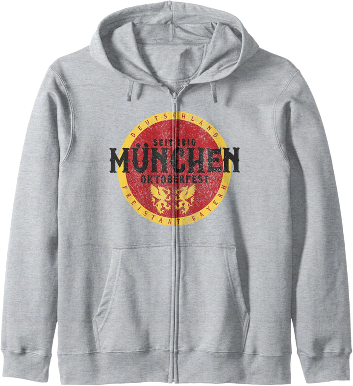 München Oktoberfest Bayern Bayerisch Vintage Geschenk Kapuzenjacke