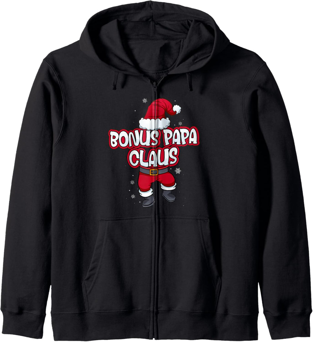 Bonus Papa Claus Weihnachten Familie Partnerlook Santa Claus Kapuzenjacke