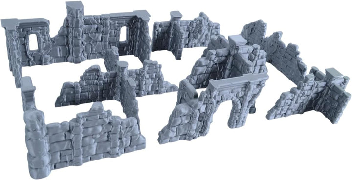 Überwucherte Ruinen Modellbausatz für Fantasy Tabletop Wargaming Gelände