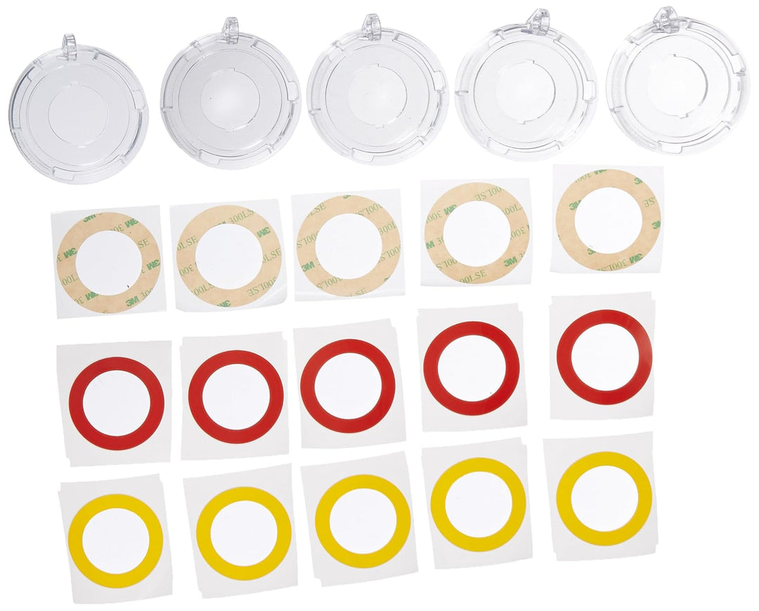Brady 130824 30,5 mm Druckknopfverriegelung, zusätzliche Basen, transparent, 73,66 mm x 73,66 mm x 7