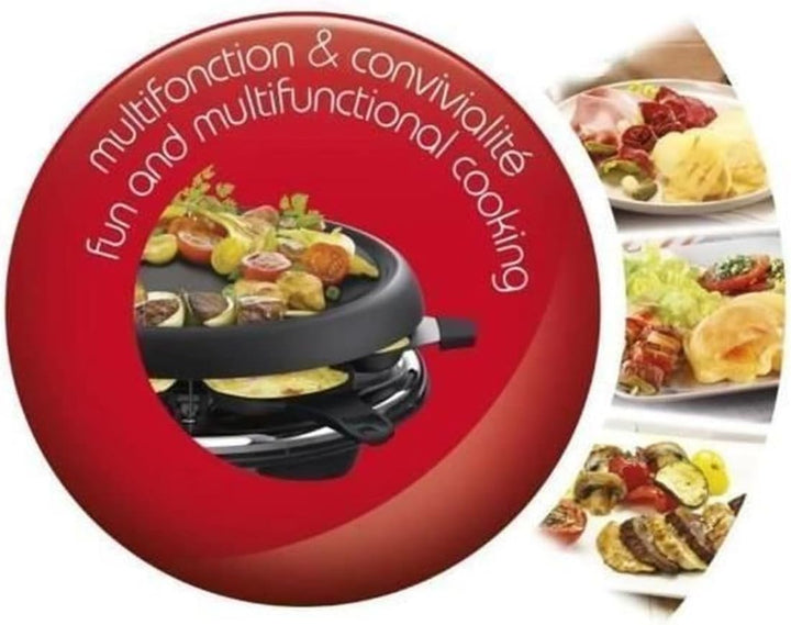 Moulinex Crêpier 6 Coupelles Accessimo RE151812 Raclette Plancha Crêpes-Pfanne, 6 Schälchen, Schwarz