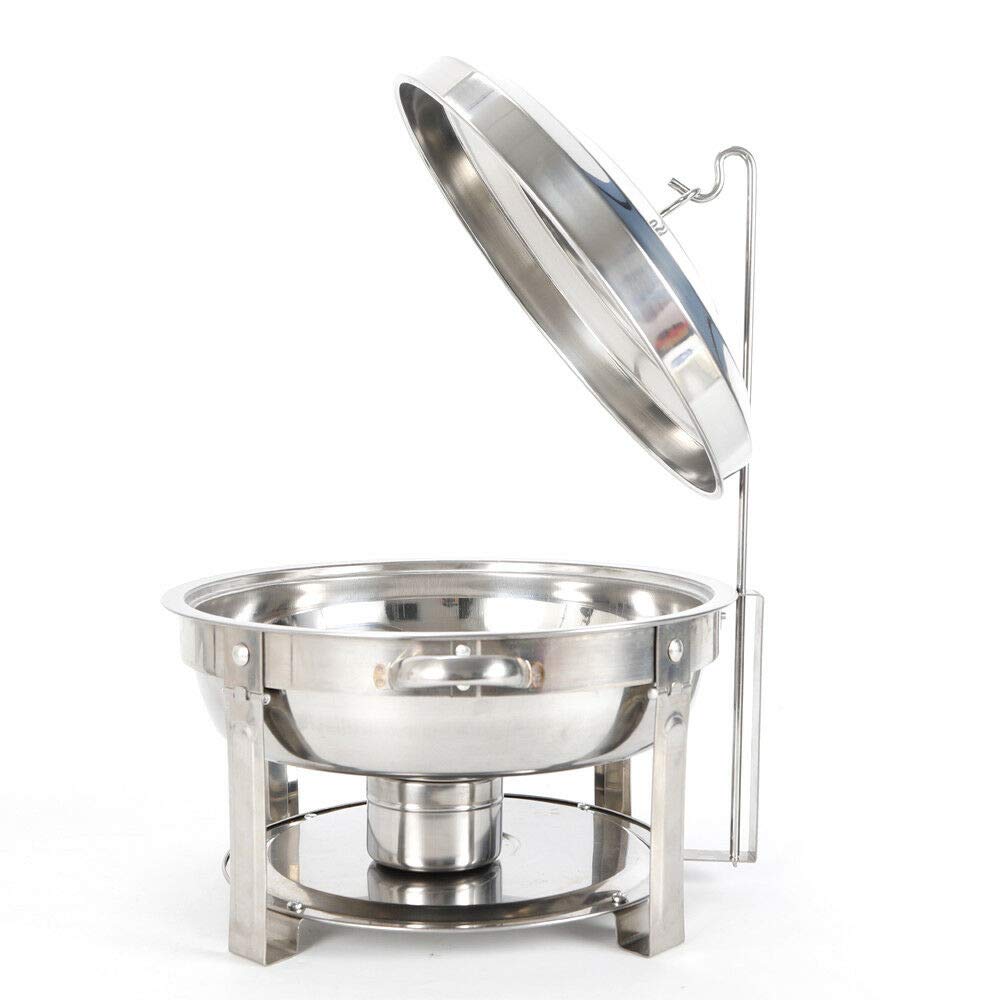 7.5L Runder Chafing Dish Standfuss Durchmesser 360 mm Edelstahl Speisenwärmer Suppen Chafing Dish
