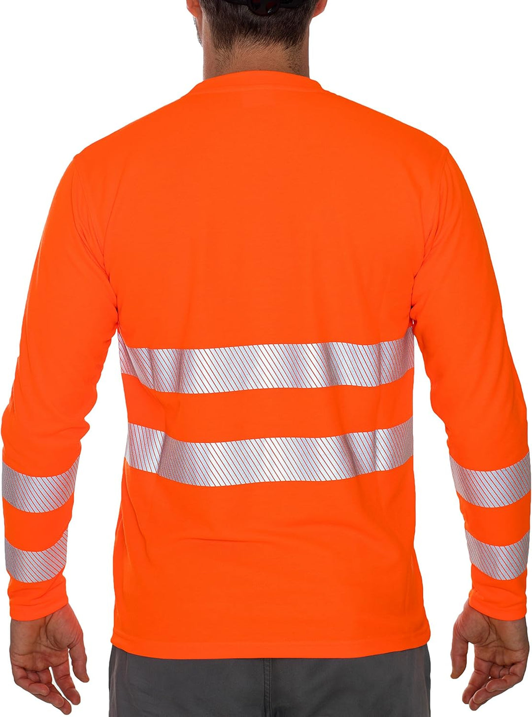 iQ-UV w6490024260-48-S UV-Schutz 50 plus Langarm T-Shirt mit Warnschutz nach EN20471 Klasse 2, Orang