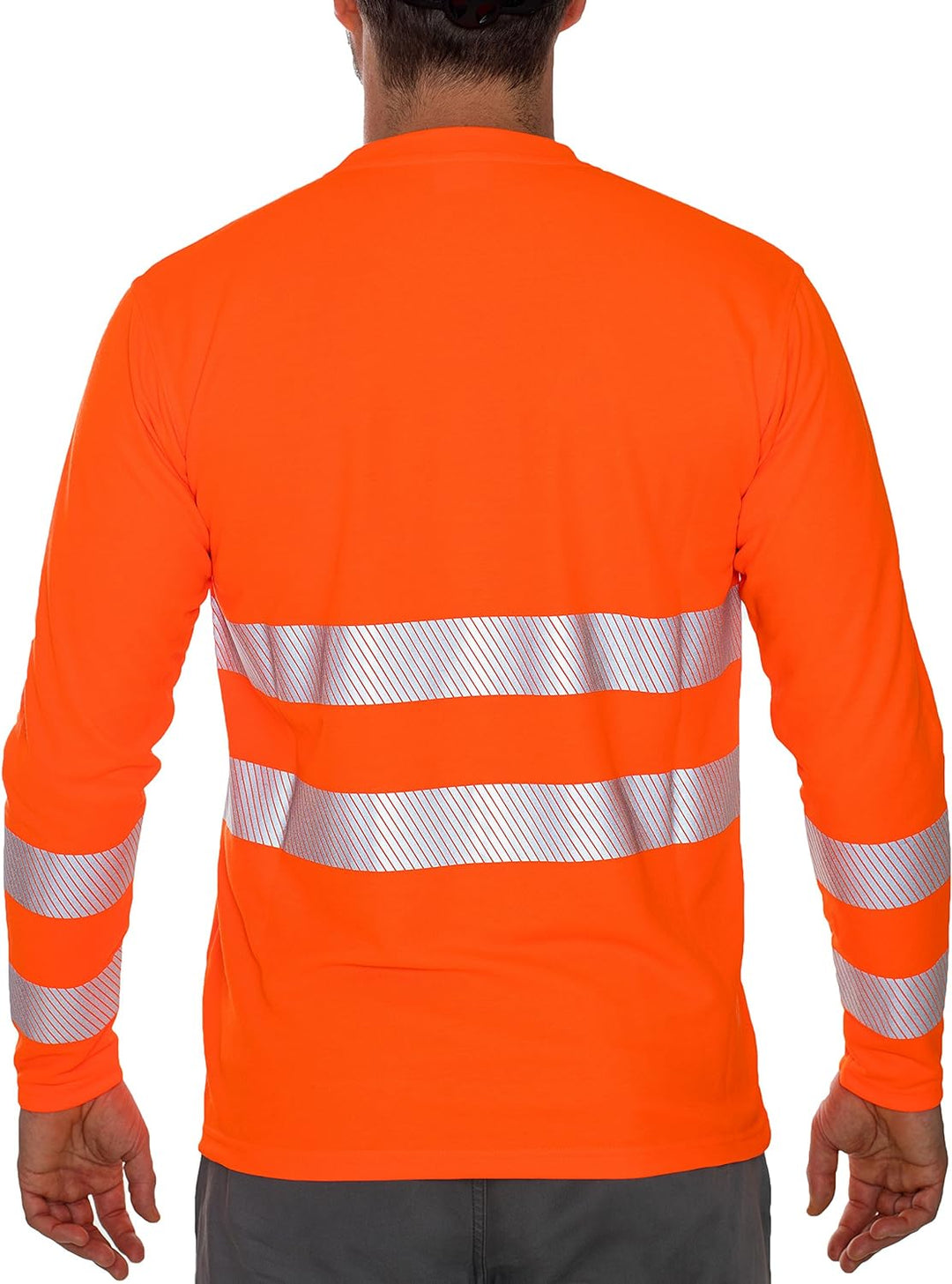 iQ-UV w6490024260-60-4XL UV-Schutz 50 plus Langarm T-Shirt mit Warnschutz nach EN20471 Klasse 2, Ora