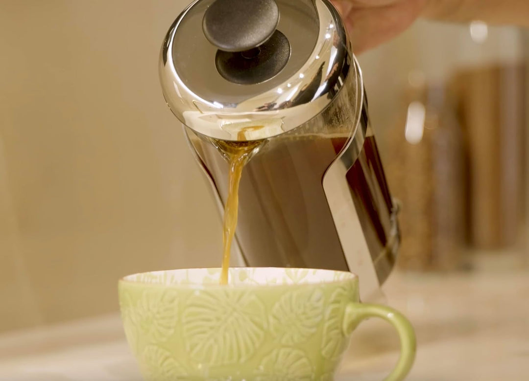 VIA CREMA FRENCH PRESS 800/1000ml Glass/Stainless steel (Glas, 1000ML / 34OZ) 1000ML / 34OZ Glas, 10