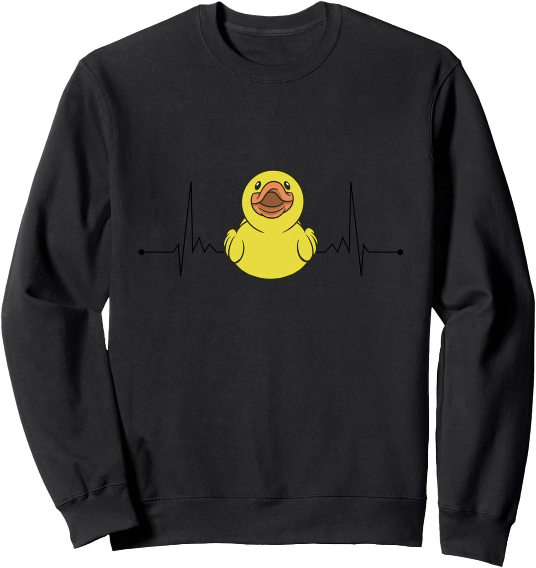 Ente Herzschlag Enten Gummiente Puls Entchen Sweatshirt