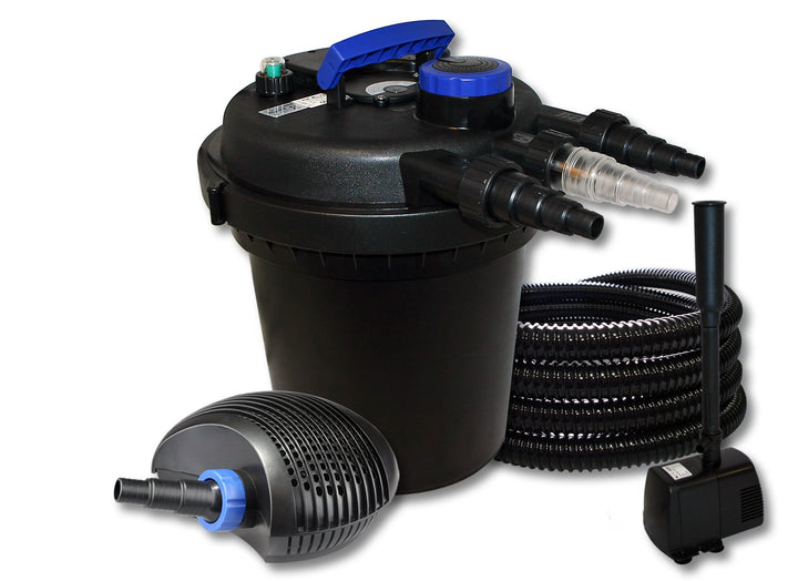 SunSun Komplettset: CPF-250 Teichdruckfilter bis 10000 L Teich mit 11W Teichklärer, CTF-6000 SuperEC