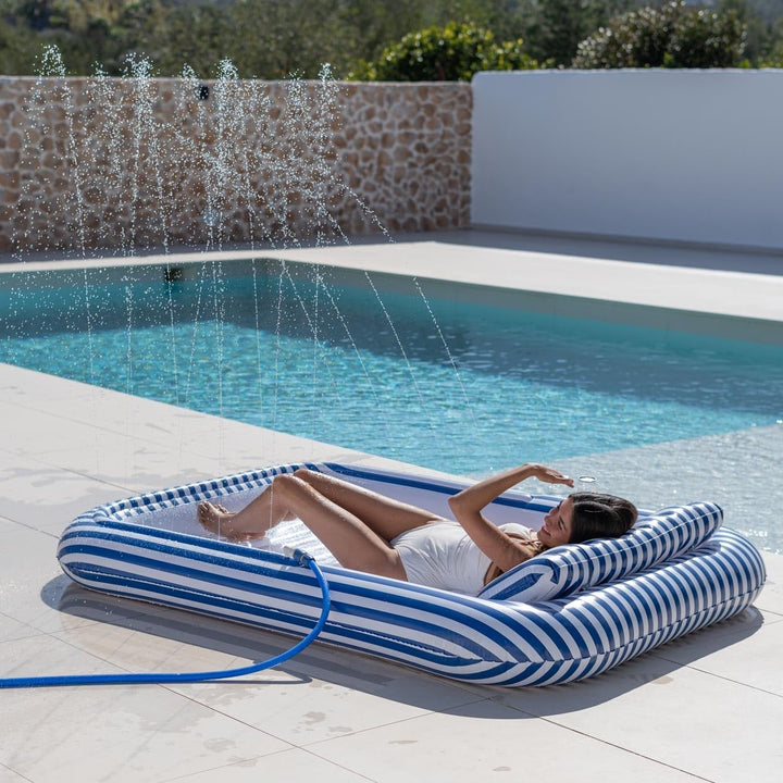 Flamingueo Luftmatratze Pool - Tanning Pool mit Spinkler - Getränkehalter Inklusive - Strapazierfähi