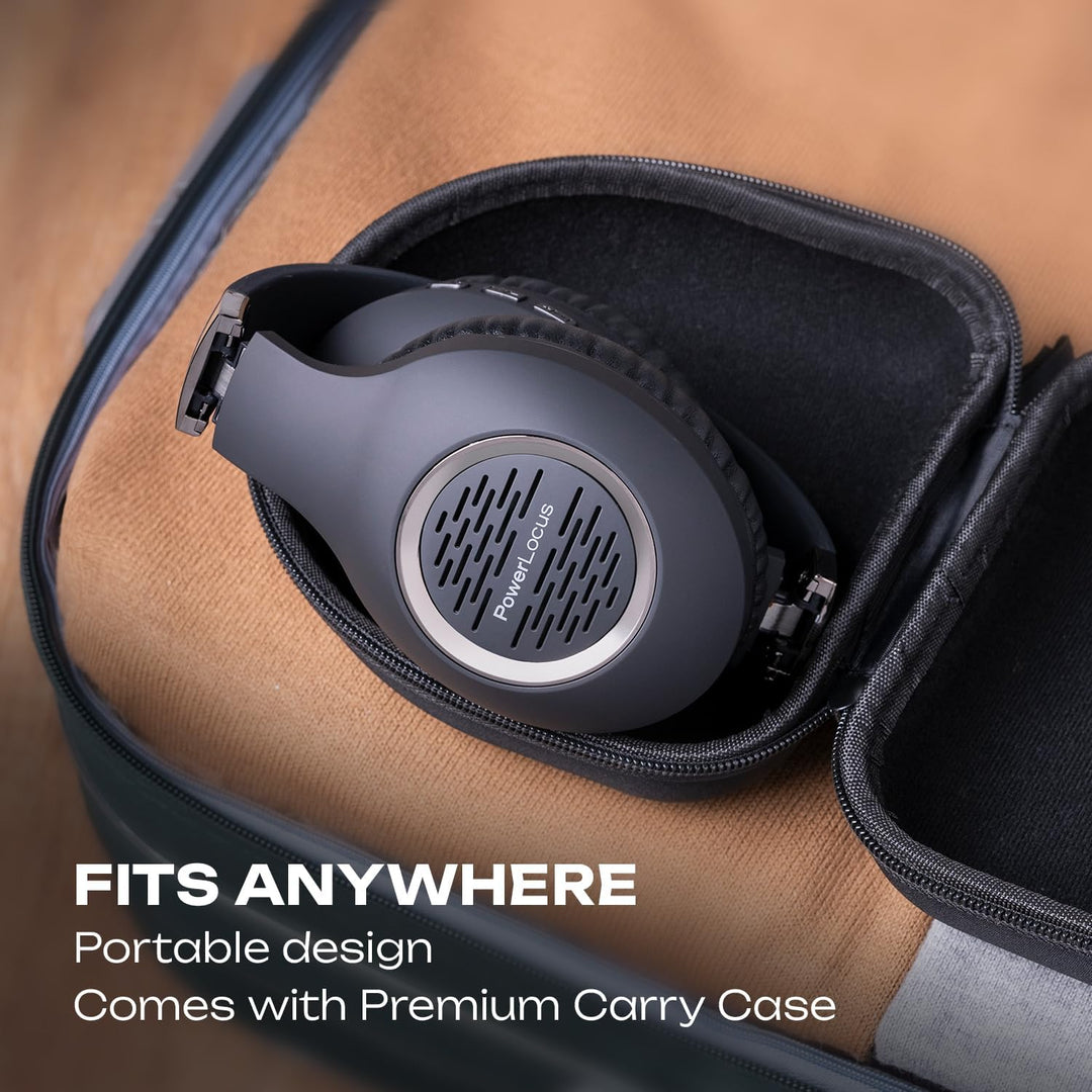 PowerLocus Bluetooth Kopfhörer Over Ear, Kabellose Kopfhörer Faltbarer mit Mikrofon, Hi-Fi-Stereo ti