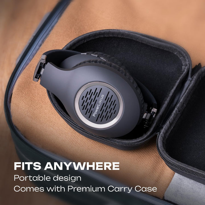 PowerLocus Bluetooth Kopfhörer Over Ear, Kabellose Kopfhörer Faltbarer mit Mikrofon, Hi-Fi-Stereo ti