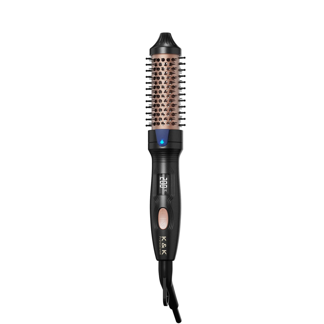 K&K Thermobürste Keratin Thermal Brush Protect Beheiztes Fass Heisse Haarbürste, Ionisch Glatt Schei
