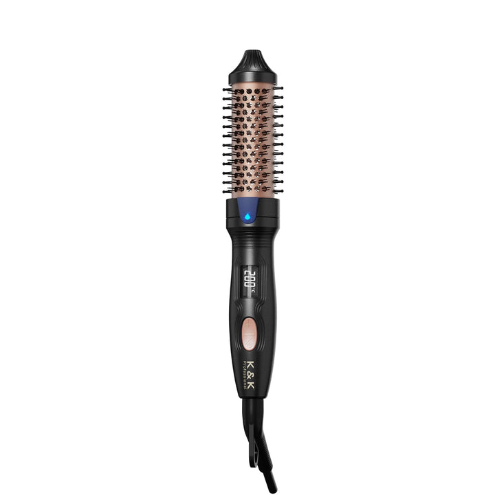 K&K Thermobürste Keratin Thermal Brush Protect Beheiztes Fass Heisse Haarbürste, Ionisch Glatt Schei