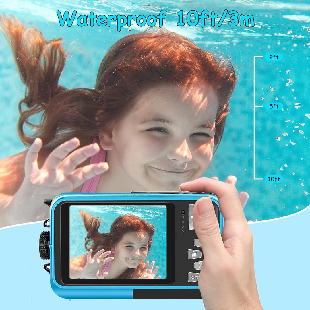 Unterwasserkamera wasserdichte Kamera 10FT 1080P Full HD 30MP Unterwasserkamera 16X Digitalzoom mit